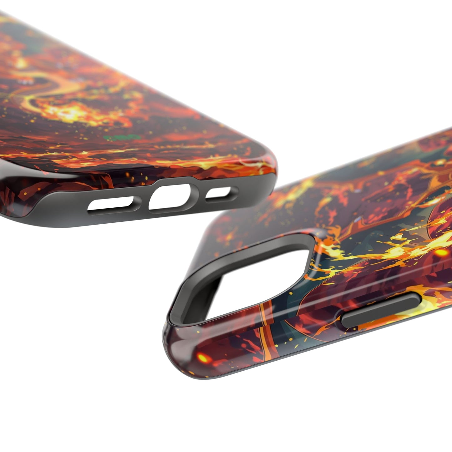 Fiery Abstract Magnetic Impact-Resistant Phone Case