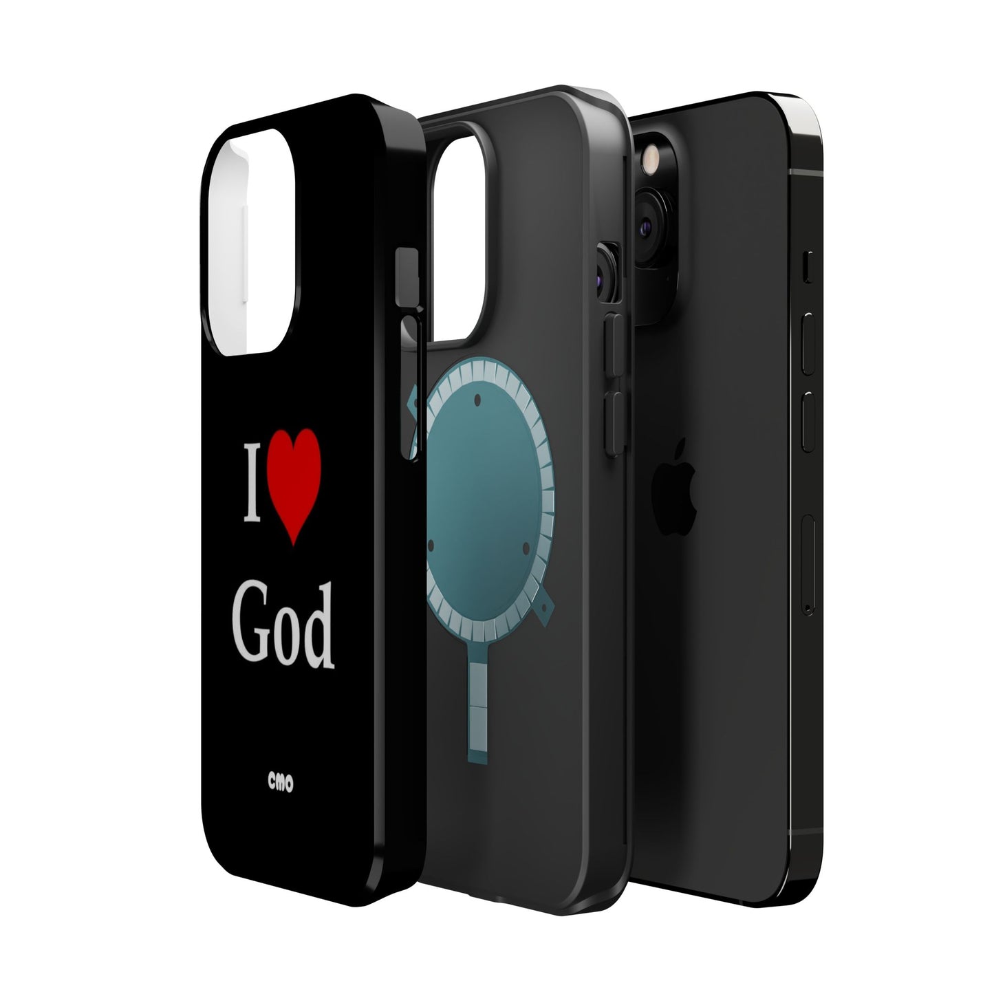 I love God Phone Case — Magnetic Impact-Resistant Religious iPhone Cover