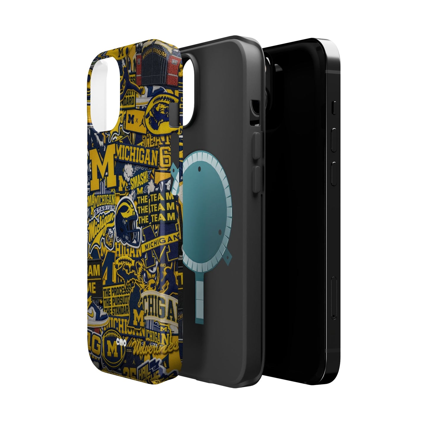 Michigan Wolverines Magnetic Impact Phone Case — Team Logo Collage MagSafe-Compatible