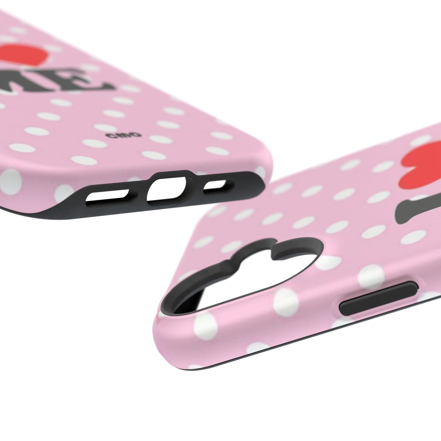 Pink Polka Dot "I  love ME" Magnetic Impact Phone Case — Self-Love Protective Cover