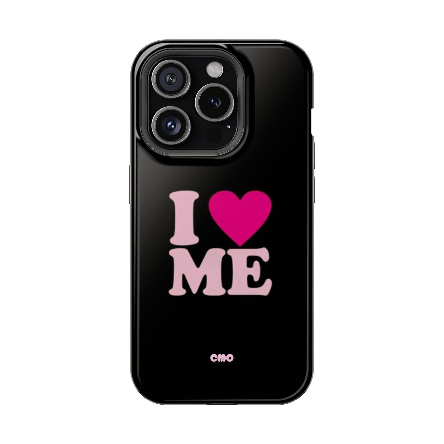 Magnetic Impact-Resistant Phone Case — "I love ME" Pink Self-Love Design