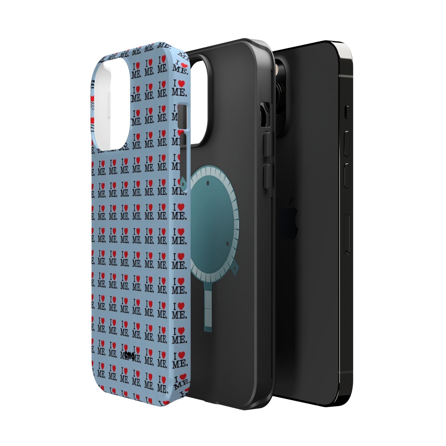 Magnetic Impact-Resistant Phone Case — "I love ME" Pattern