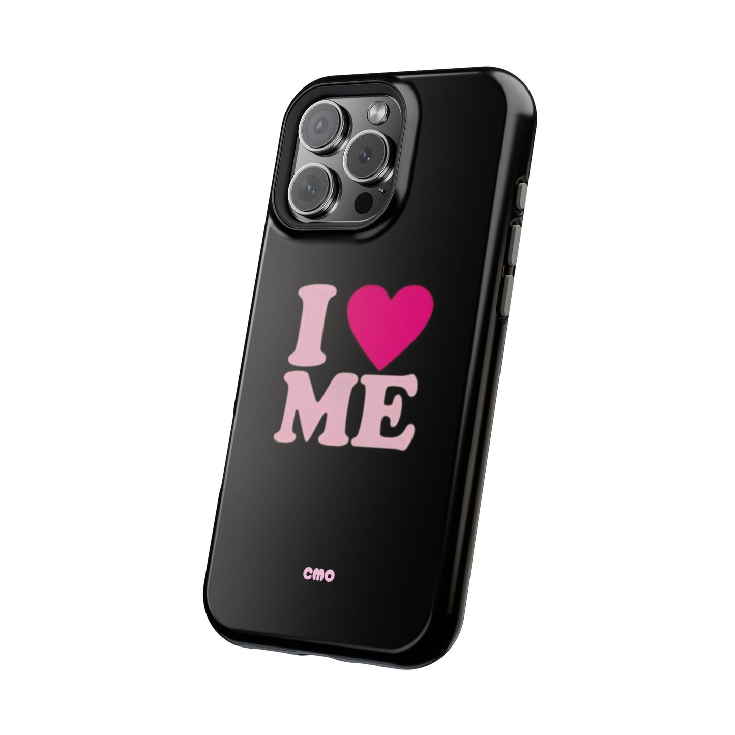 Magnetic Impact-Resistant Phone Case — "I love ME" Pink Self-Love Design