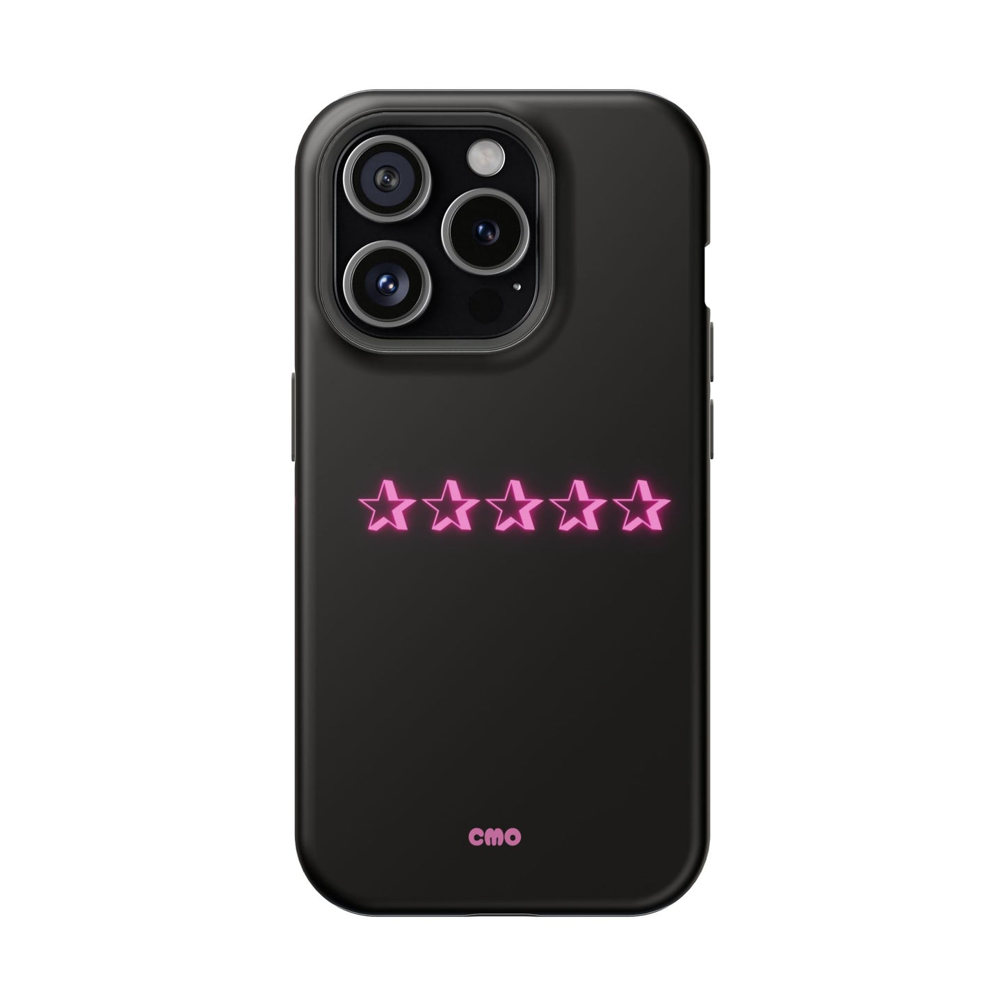 5 Stat ⭐️ Phone Case — Pink Neon Stars Magnetic Impact-Resistant Case