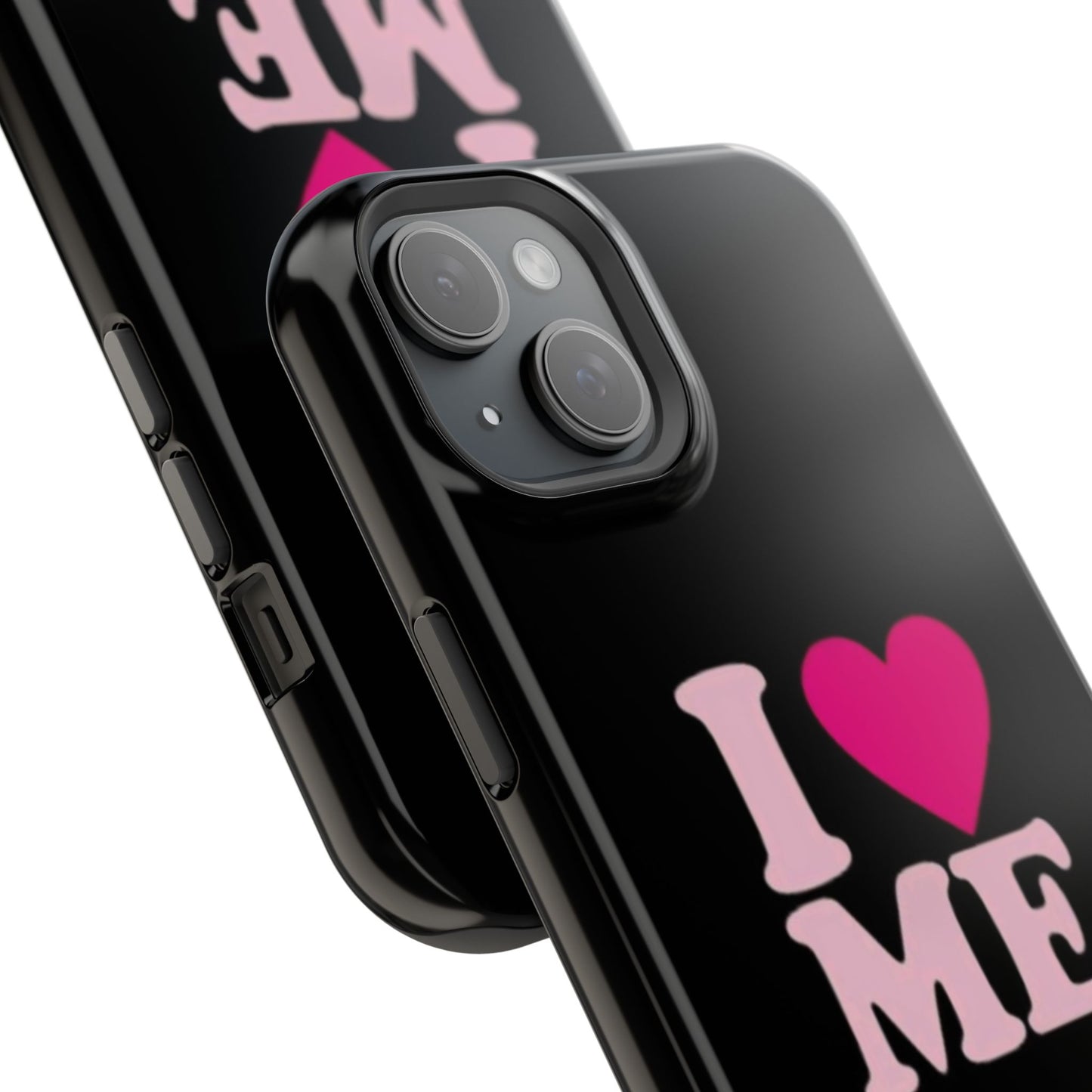 Magnetic Impact-Resistant Phone Case — "I love ME" Pink Self-Love Design