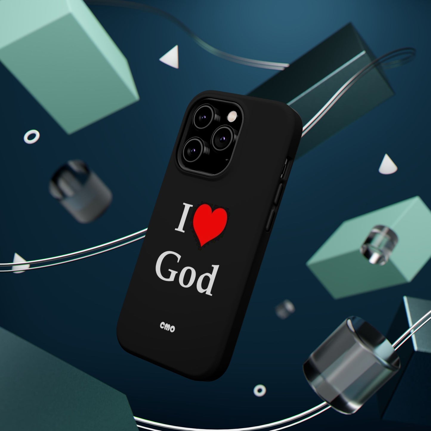 I love God Phone Case — Magnetic Impact-Resistant Religious iPhone Cover
