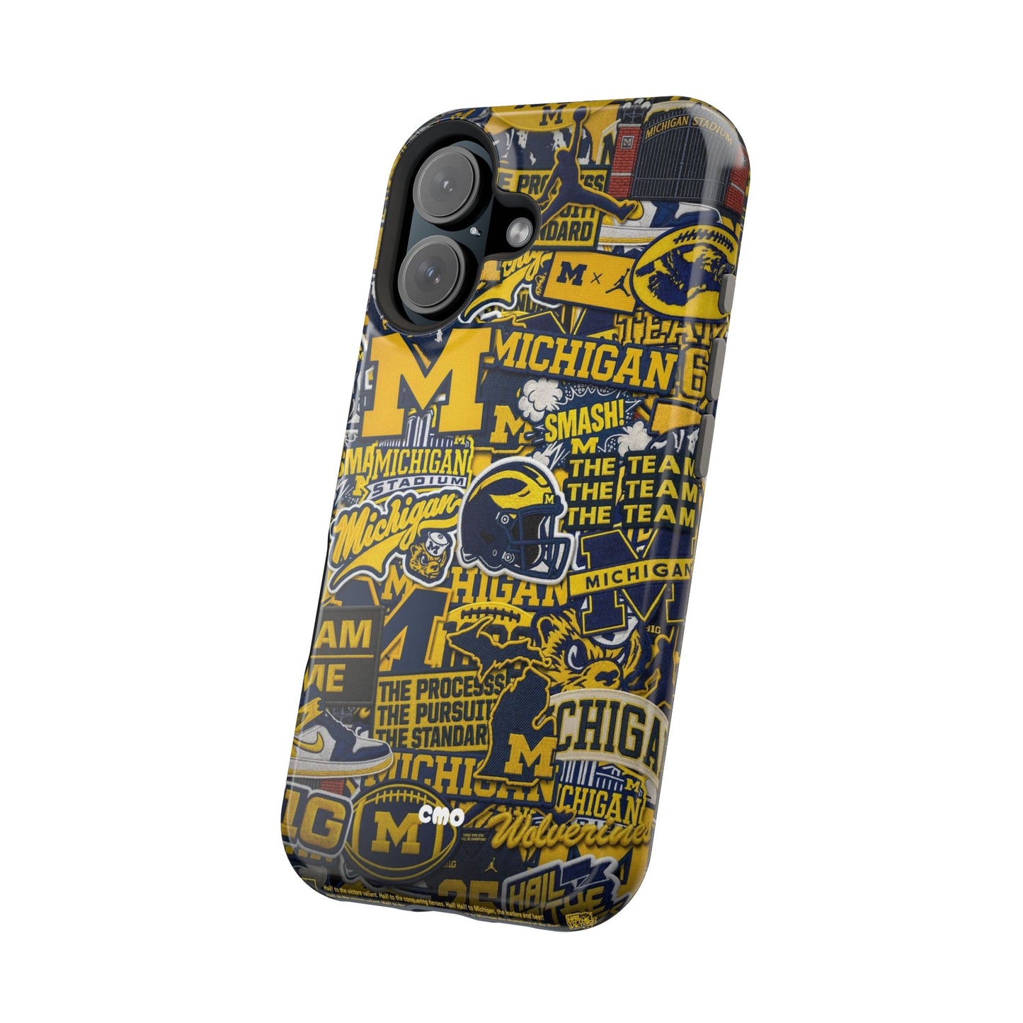 Michigan Wolverines Magnetic Impact Phone Case — Team Logo Collage MagSafe-Compatible