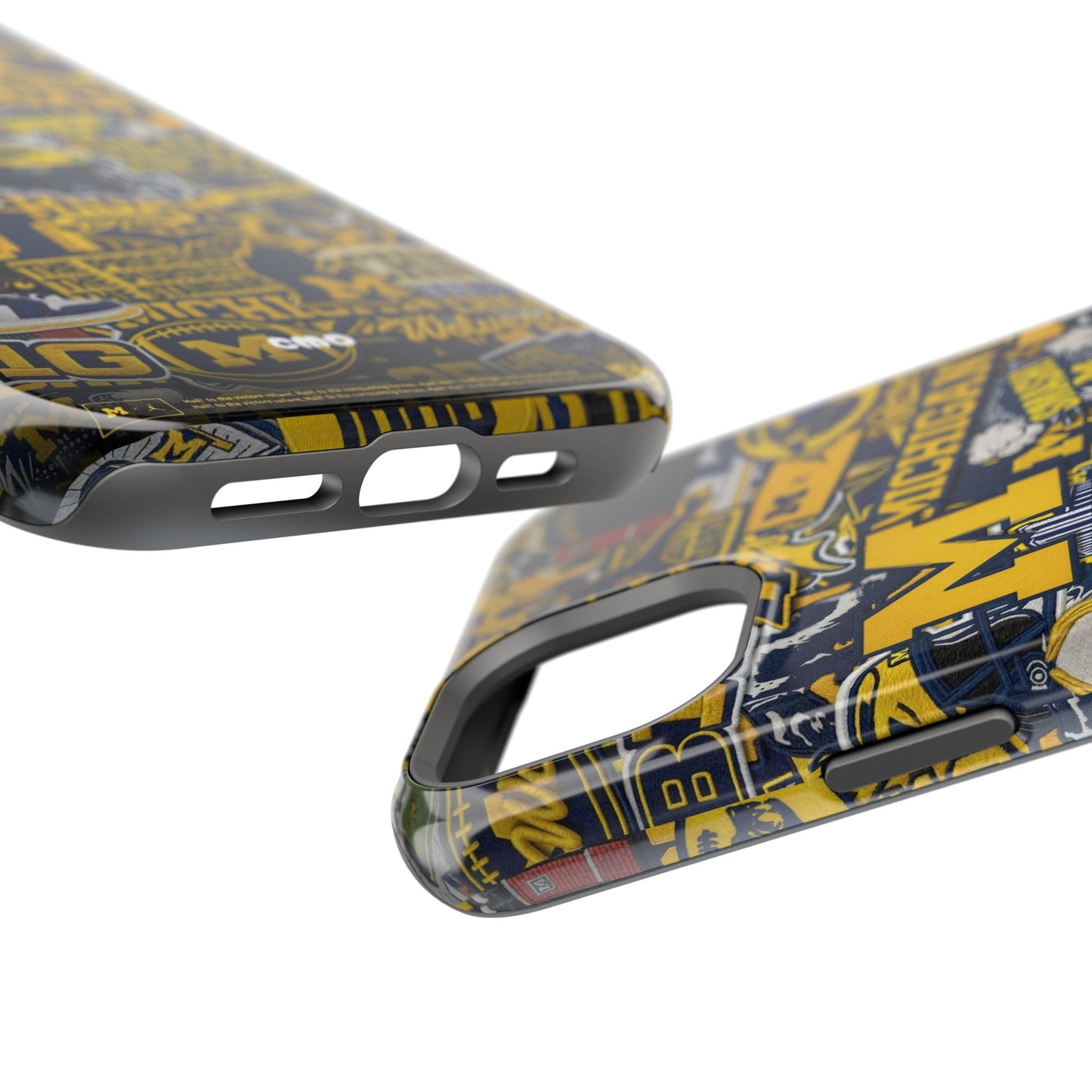 Michigan Wolverines Magnetic Impact Phone Case — Team Logo Collage MagSafe-Compatible