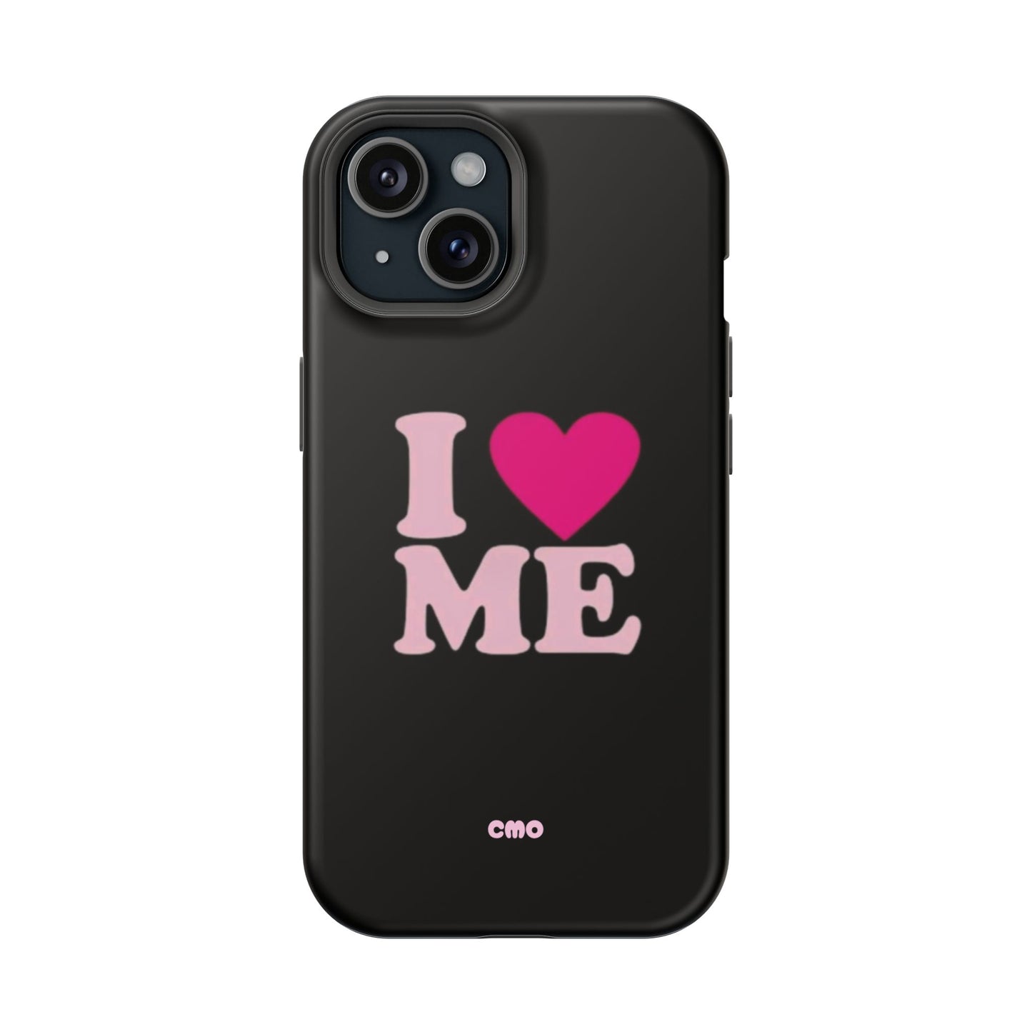 Magnetic Impact-Resistant Phone Case — "I love ME" Pink Self-Love Design