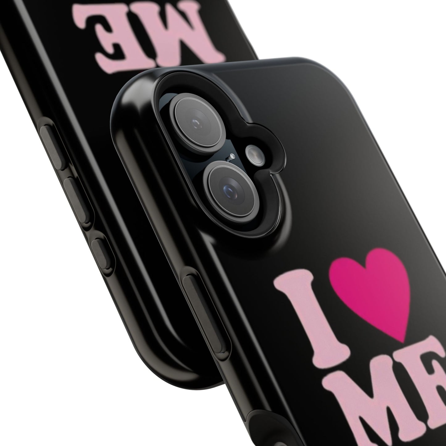 Magnetic Impact-Resistant Phone Case — "I love ME" Pink Self-Love Design