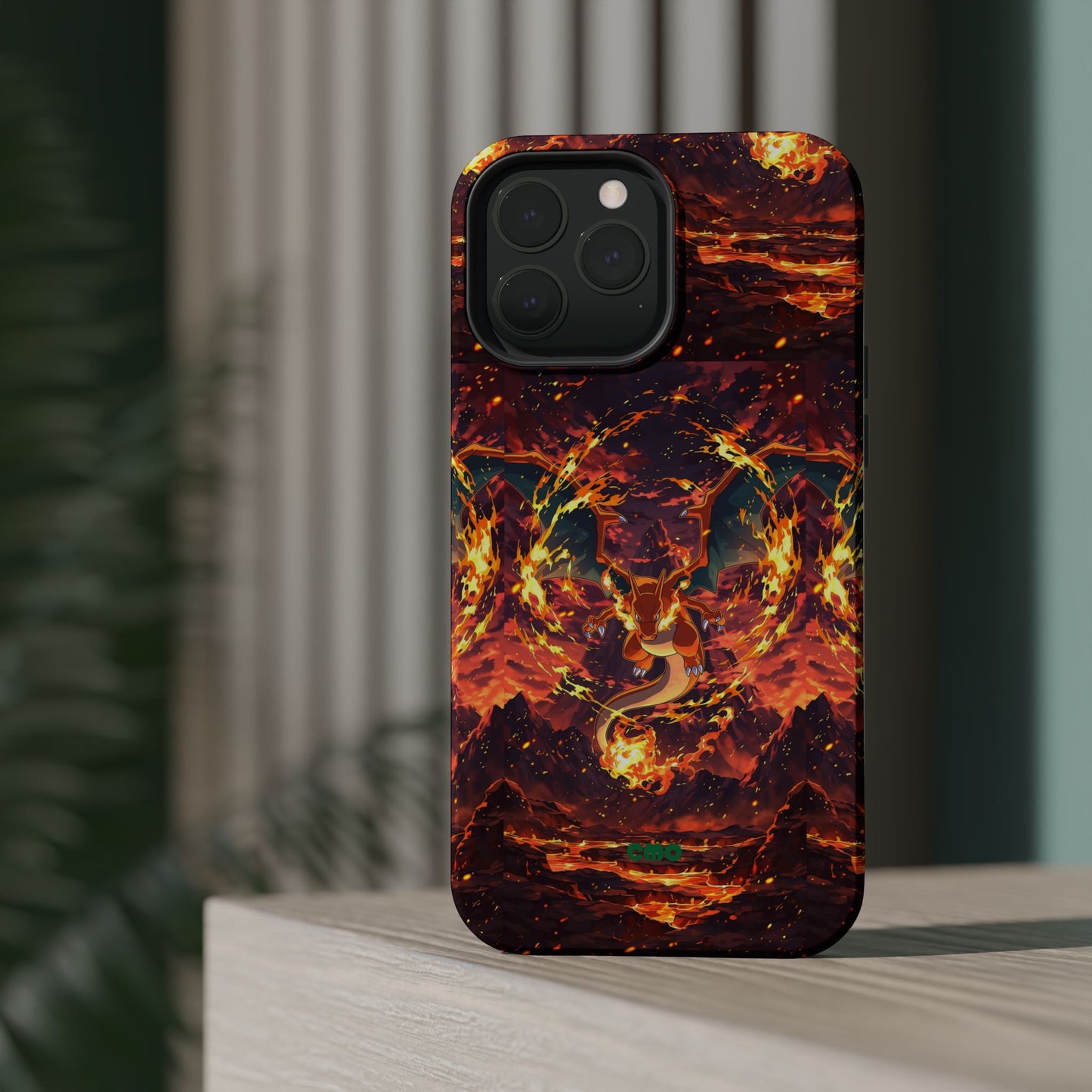 Fiery Abstract Magnetic Impact-Resistant Phone Case