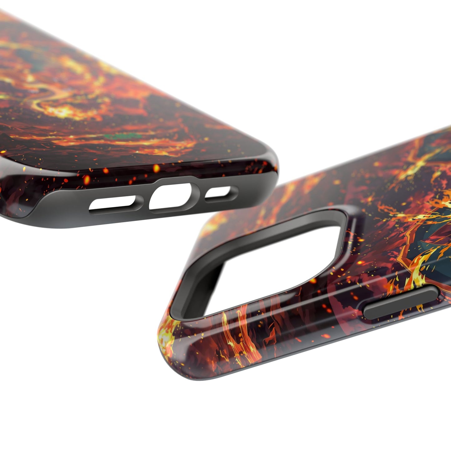 Fiery Abstract Magnetic Impact-Resistant Phone Case