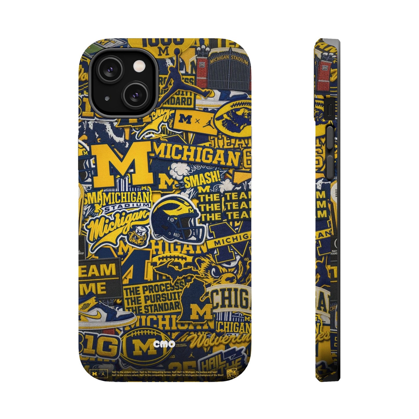 Michigan Wolverines Magnetic Impact Phone Case — Team Logo Collage MagSafe-Compatible