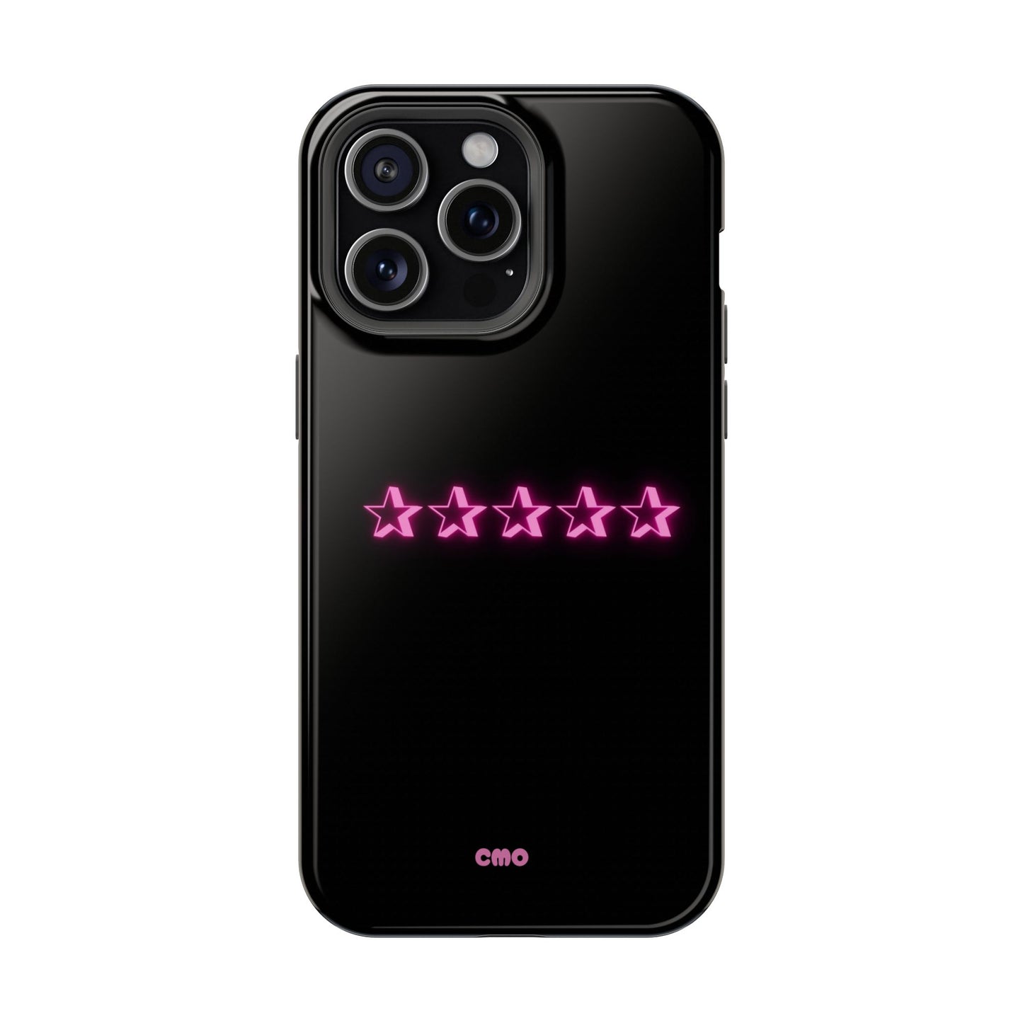 5 Stat ⭐️ Phone Case — Pink Neon Stars Magnetic Impact-Resistant Case