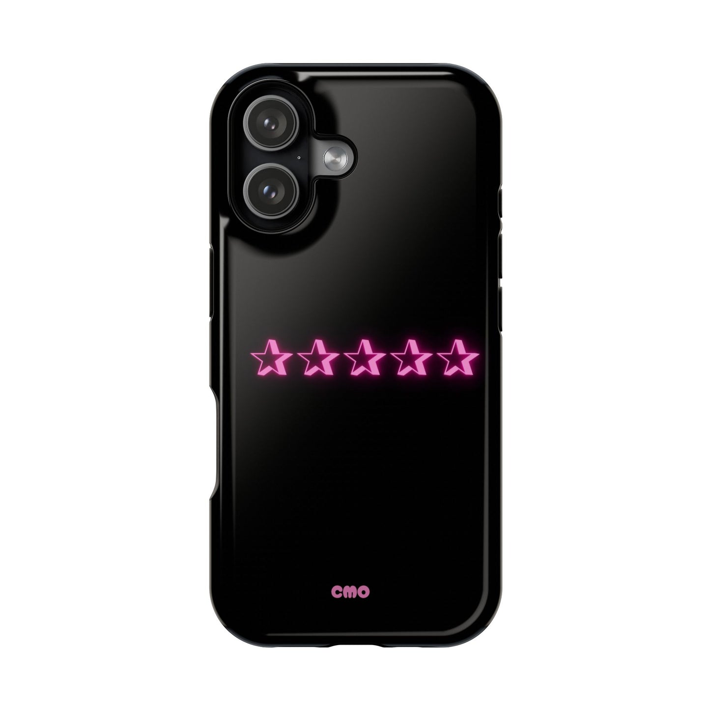 5 Stat ⭐️ Phone Case — Pink Neon Stars Magnetic Impact-Resistant Case