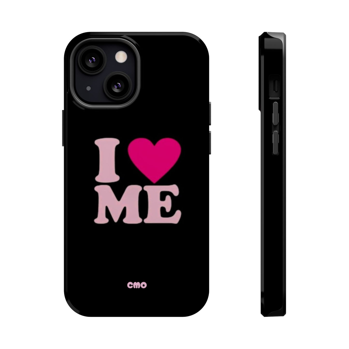 Magnetic Impact-Resistant Phone Case — "I love ME" Pink Self-Love Design