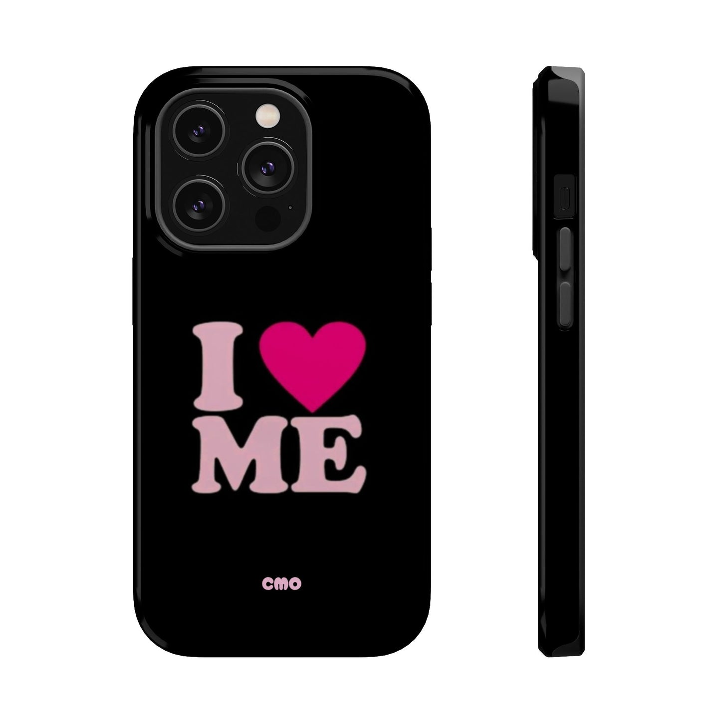 Magnetic Impact-Resistant Phone Case — "I love ME" Pink Self-Love Design