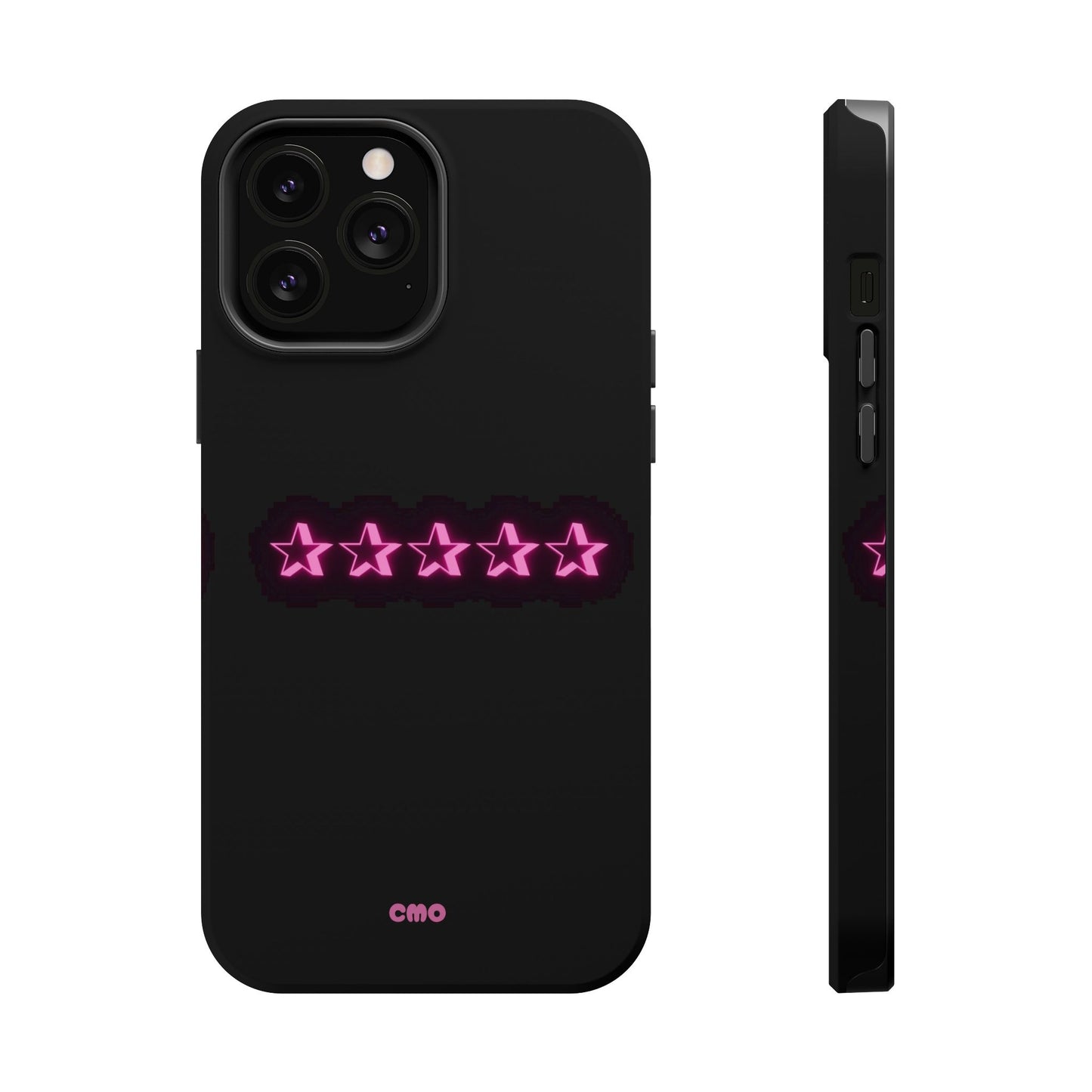 5 Stat ⭐️ Phone Case — Pink Neon Stars Magnetic Impact-Resistant Case