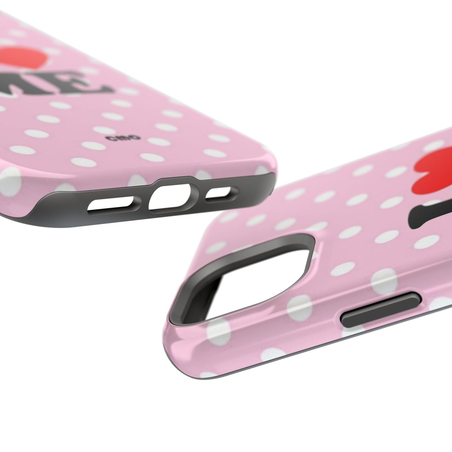 Pink Polka Dot "I  love ME" Magnetic Impact Phone Case — Self-Love Protective Cover