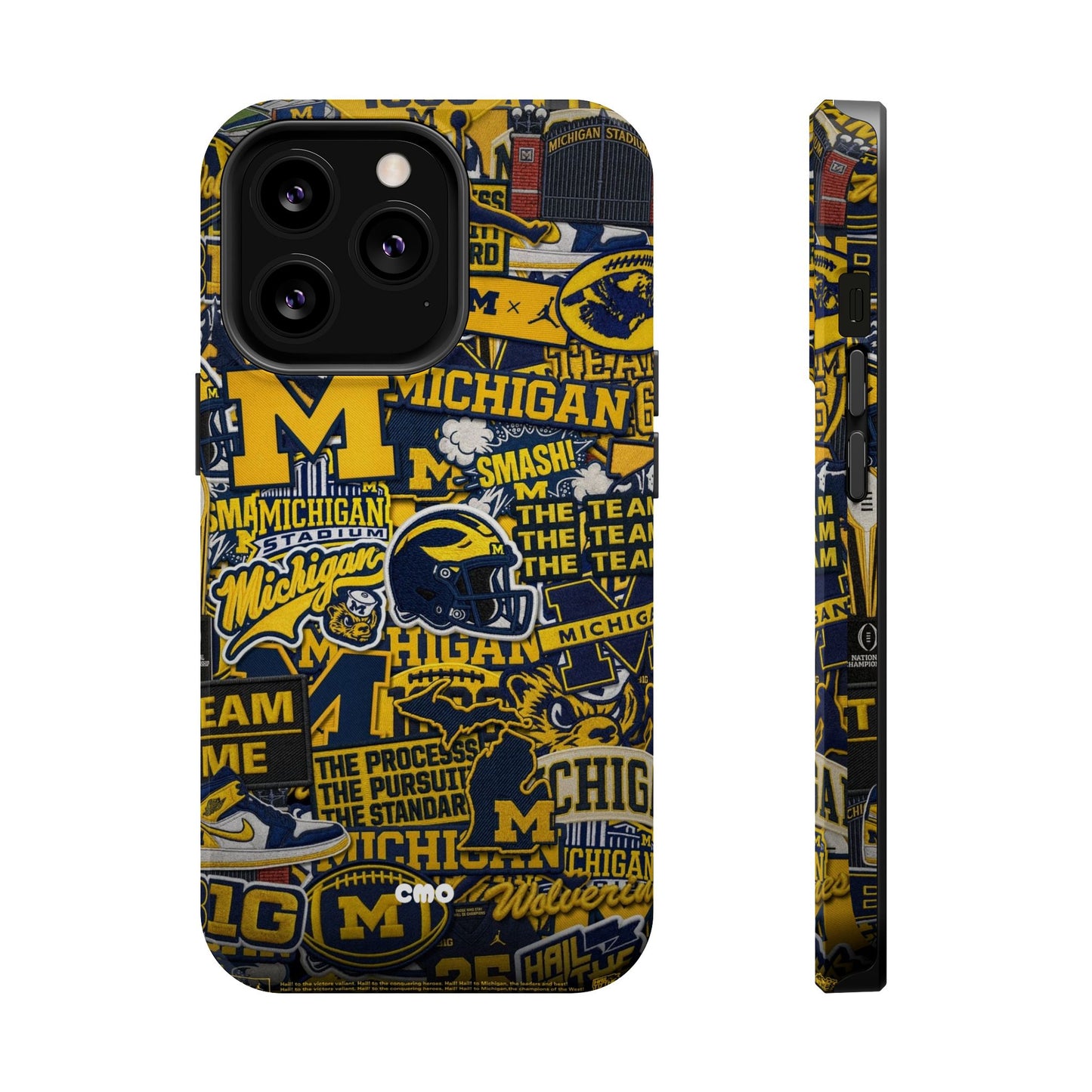 Michigan Wolverines Magnetic Impact Phone Case — Team Logo Collage MagSafe-Compatible