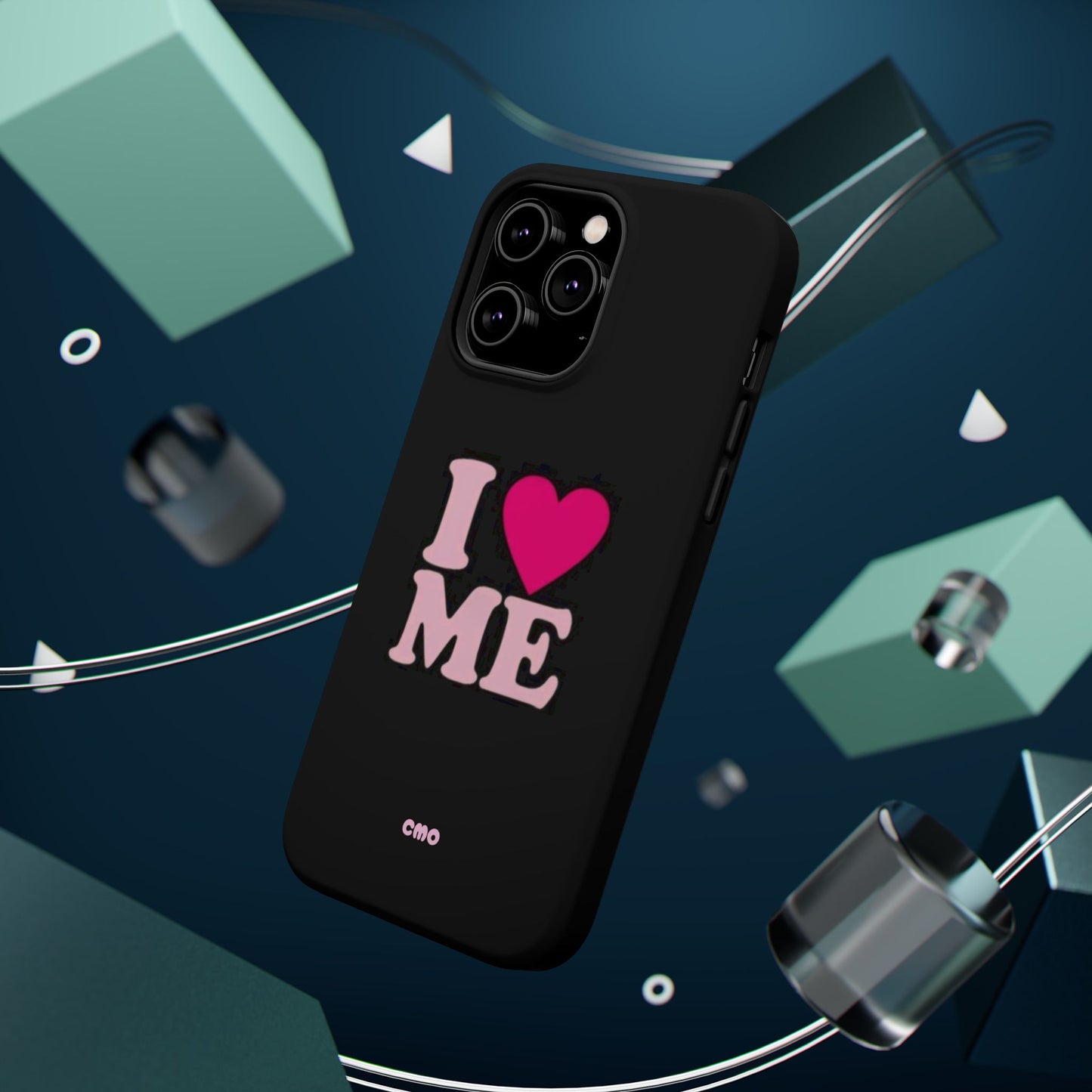 Magnetic Impact-Resistant Phone Case — "I love ME" Pink Self-Love Design