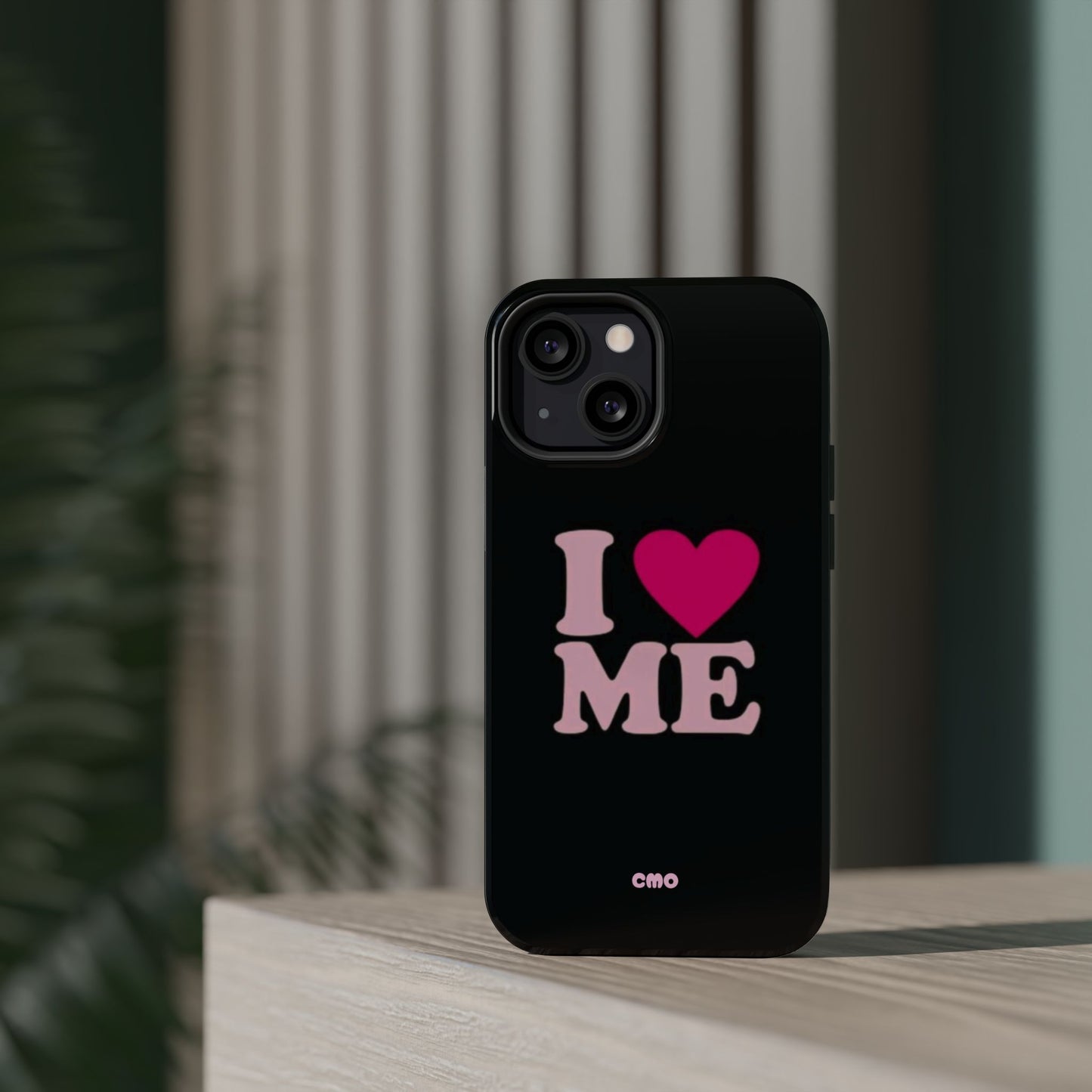 Magnetic Impact-Resistant Phone Case — "I love ME" Pink Self-Love Design