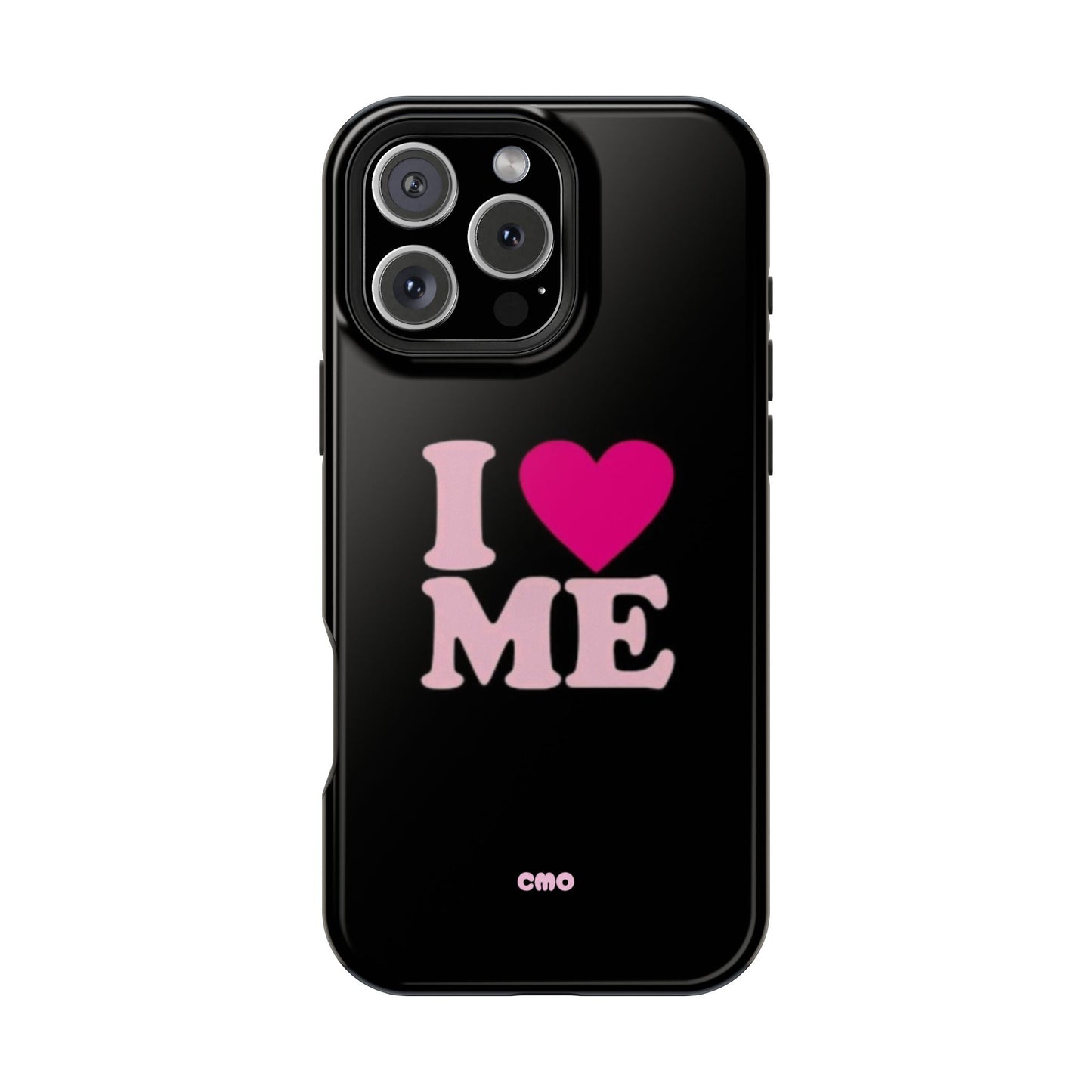 Magnetic Impact-Resistant Phone Case — "I love ME" Pink Self-Love Design