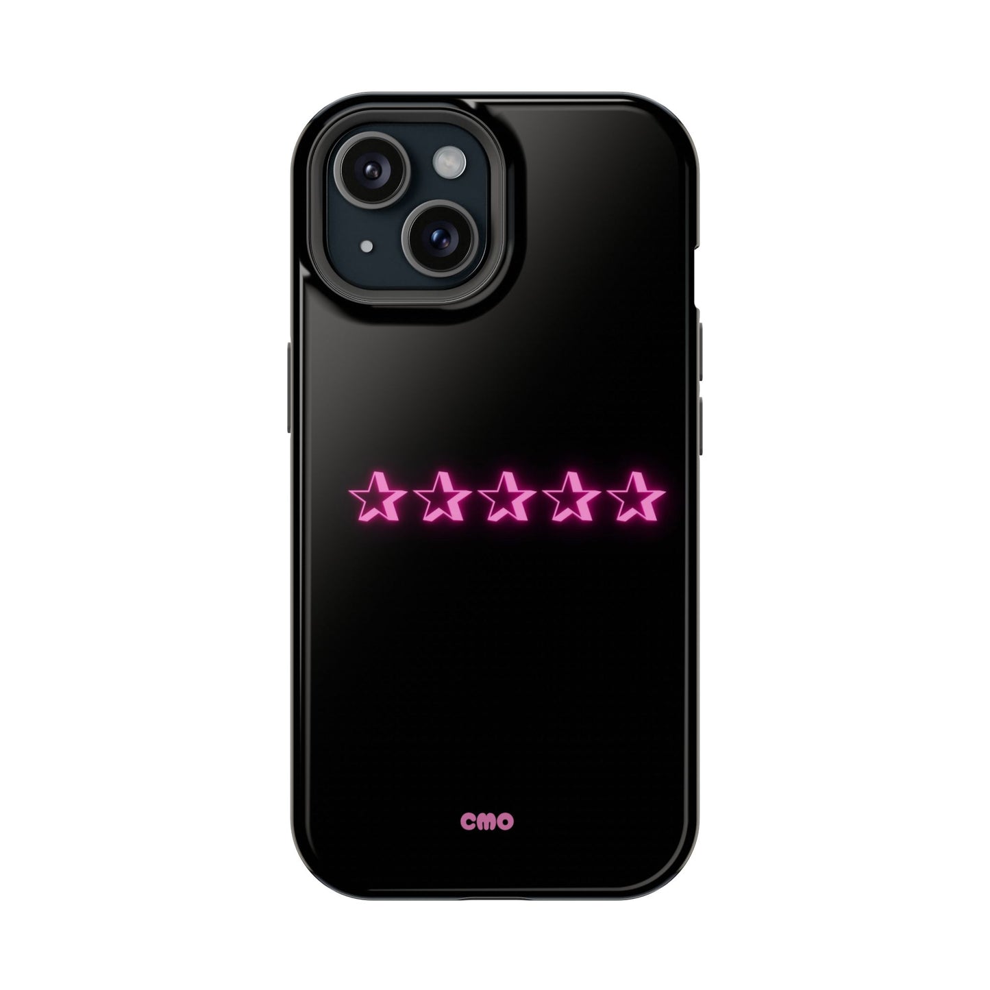 5 Stat ⭐️ Phone Case — Pink Neon Stars Magnetic Impact-Resistant Case