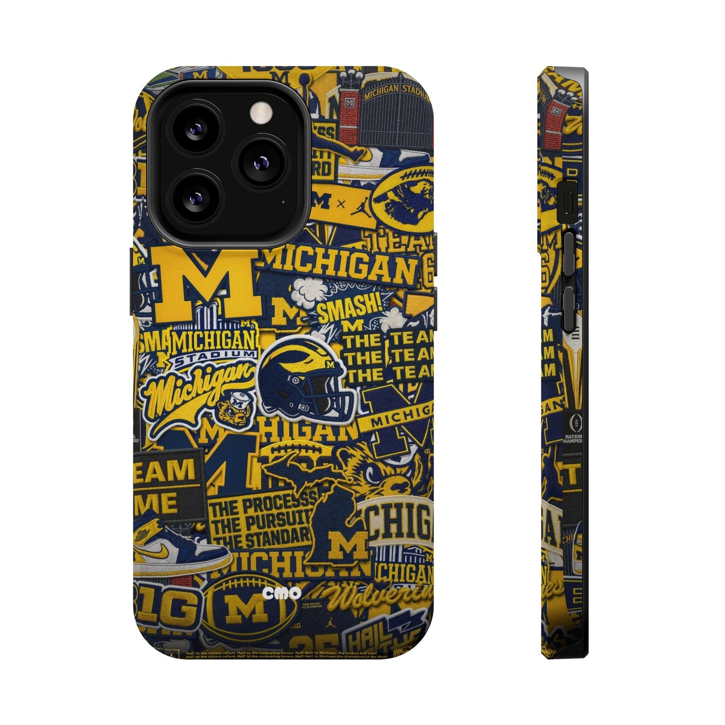 Michigan Wolverines Magnetic Impact Phone Case — Team Logo Collage MagSafe-Compatible