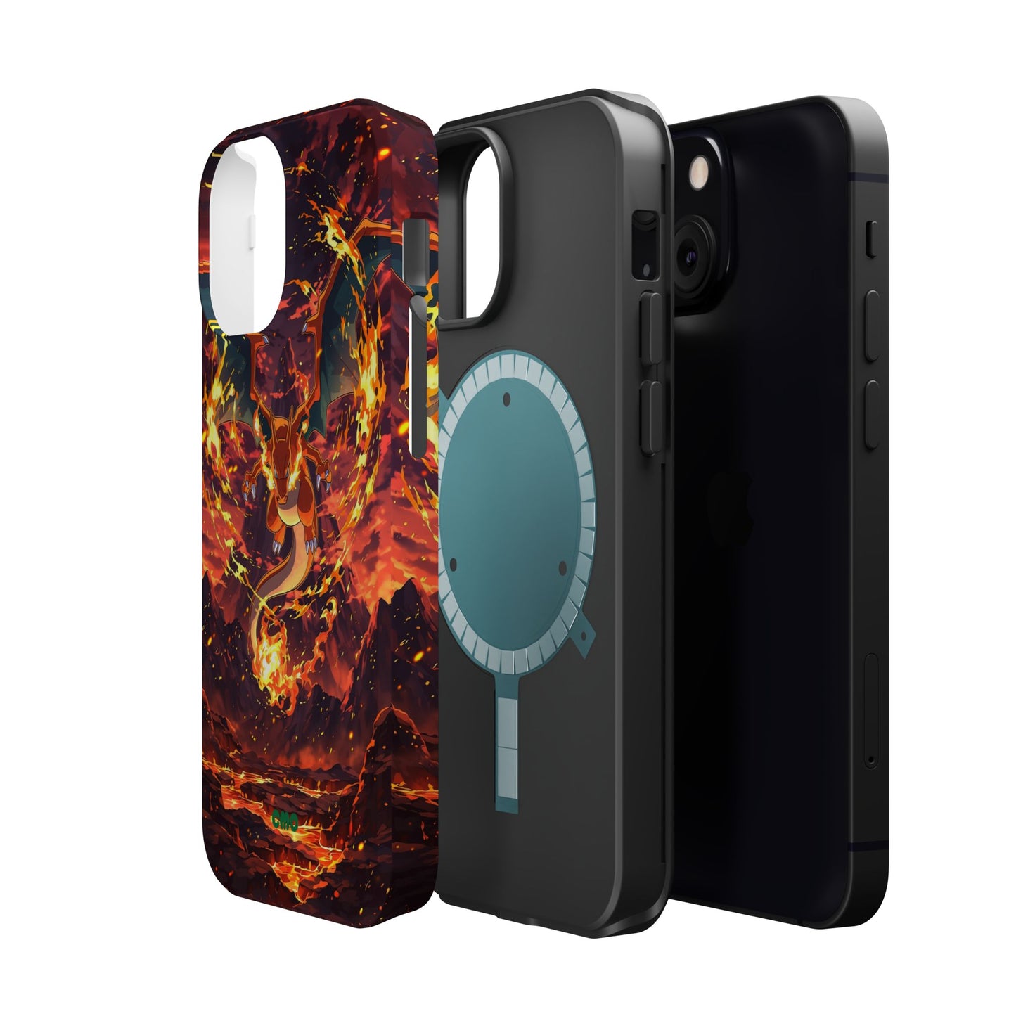 Fiery Abstract Magnetic Impact-Resistant Phone Case