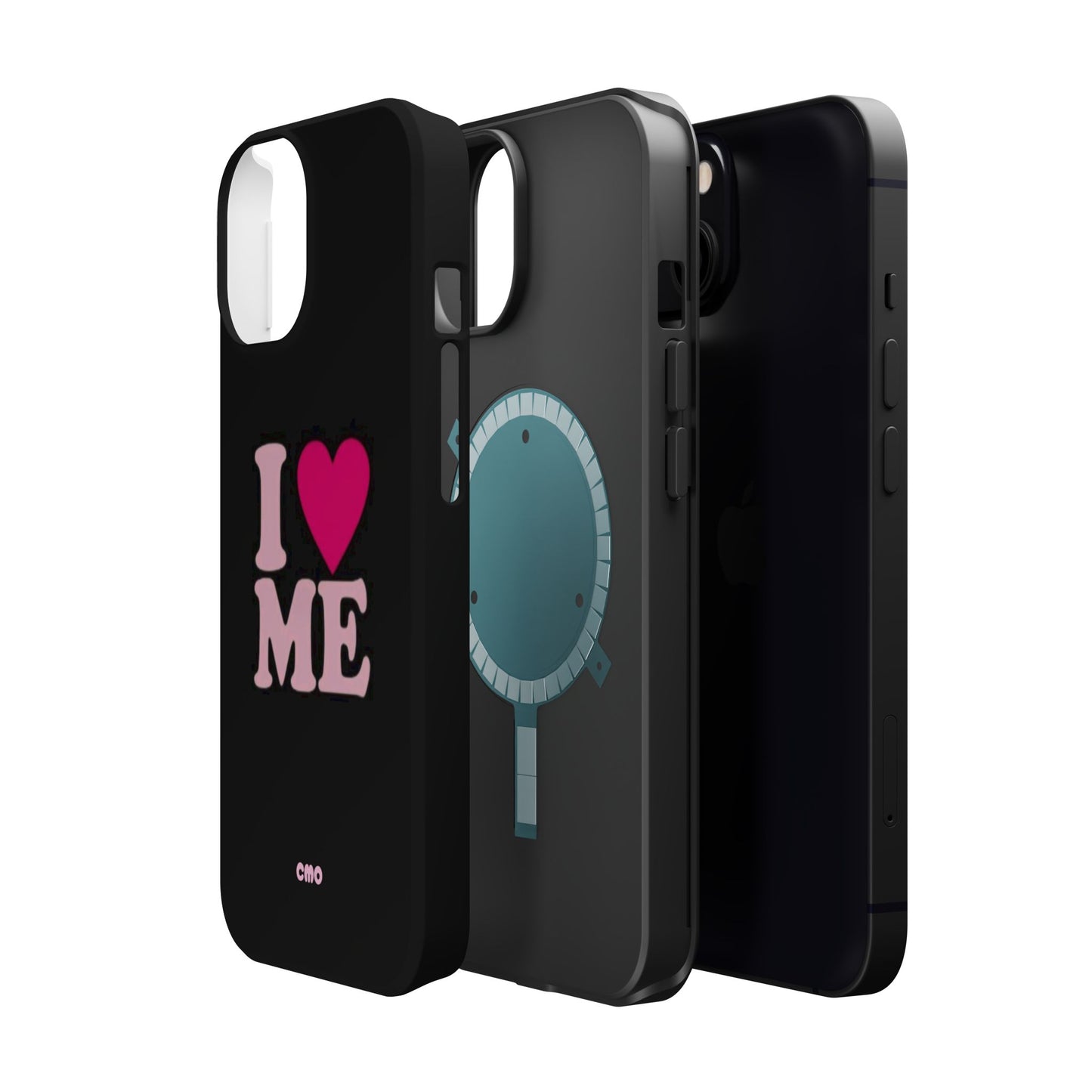 Magnetic Impact-Resistant Phone Case — "I love ME" Pink Self-Love Design